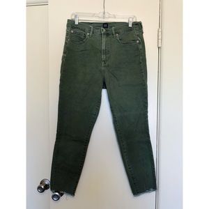 Gap Olive Green High Waisted Skinny Jeans